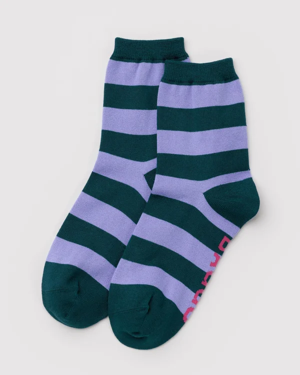 Crew Sock - Malachite Stripe - Size: OS