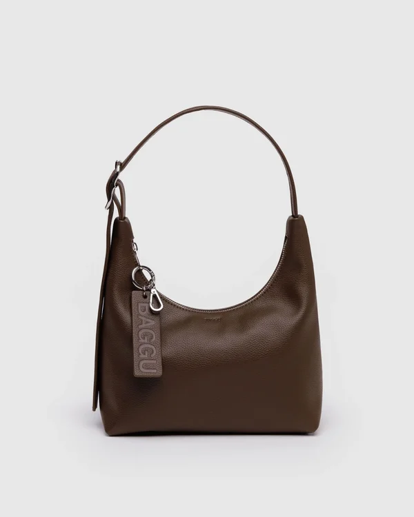 Mini Recycled Leather Shoulder Bag - Brown - Size: OS