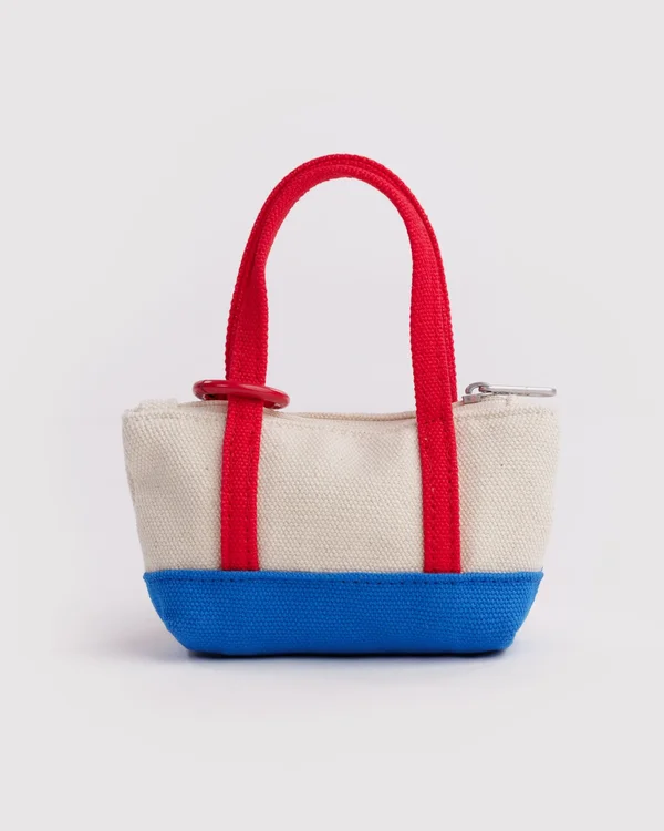 Moma Tote Charm - Red/ Blue