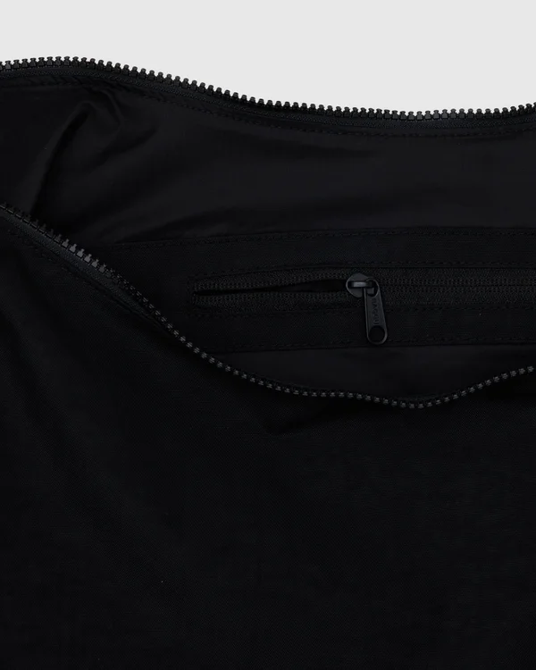 Large Nylon Crescent Bag - Black - Material: heavyweight-nylon