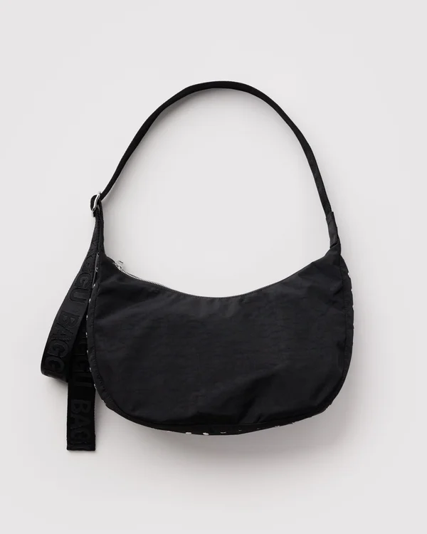 Medium Nylon Crescent Bag - Studs - Material: heavyweight-nylon