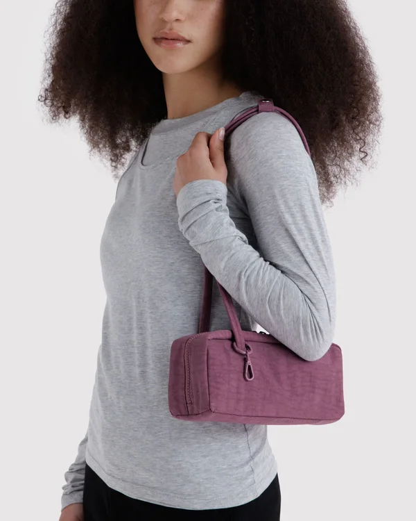 Small Nylon Bowler Bag - Wild Plum - Material: heavyweight-nylon