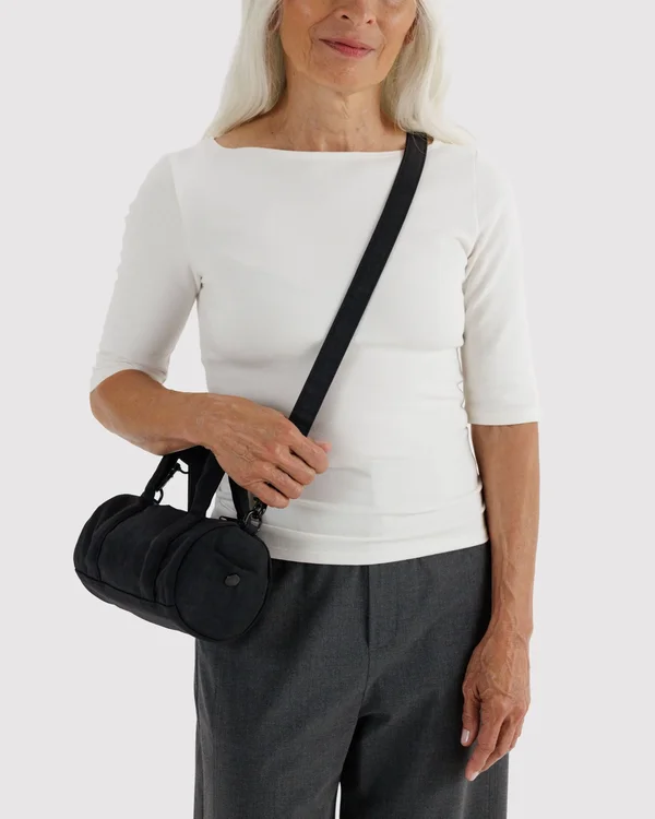Small Nylon Duffle Bag - Black - Size: OS