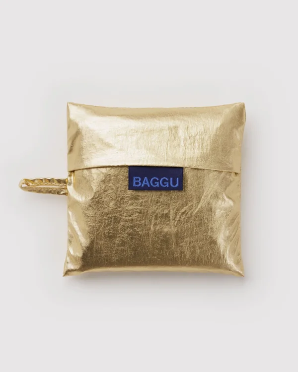 Standard Baggu - Gold Metallic - Material: ripstop-nylon