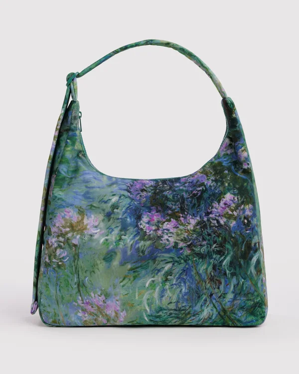 Nylon Shoulder Bag - Agapanthus Claude Monet - Size: OS