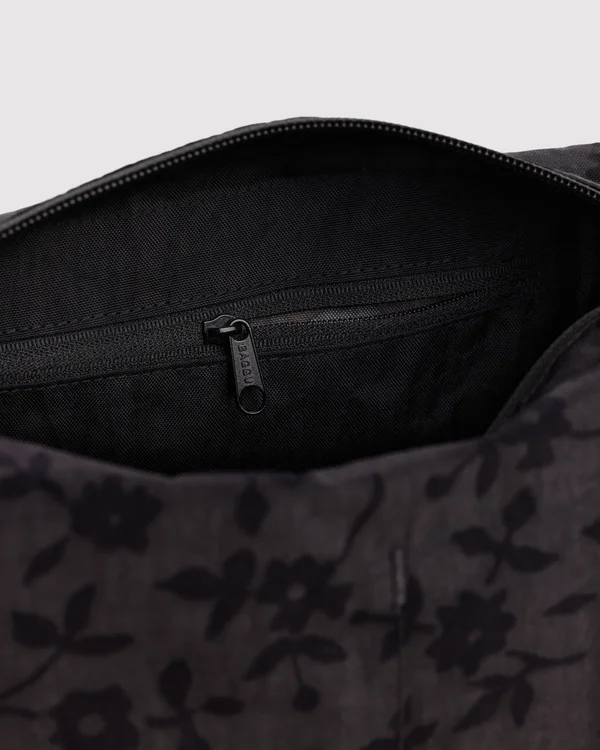 Dopp Kit - Charcoal Ditsy Floral - Material: heavyweight-nylon